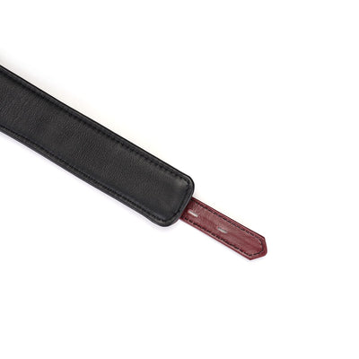 Main image for product index 6: Шкіряний нашийник з повідцем Liebe Seele Wine Red Curved Collar, замок-сердечко