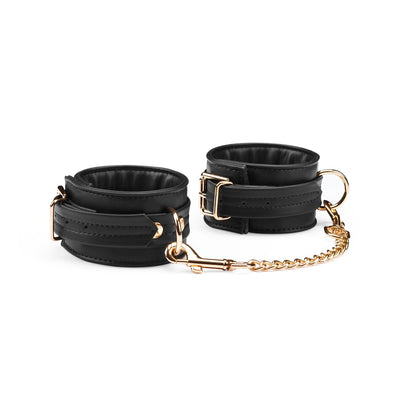 Наручники з ланцюжком Liebe Seele Black Organosilicon Wrist Cuff - фото 1