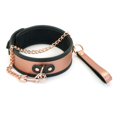 Main image for product index 1: Широкий ошейник с поводком Liebe Seele Rose Gold Memory Collar with Leash