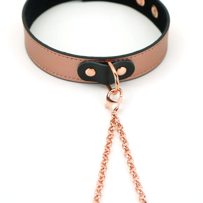 Main image for product index 10: Ошейник с зажимами для сосков Liebe Seele Rose Gold Memory Collar with Nipple Clamps