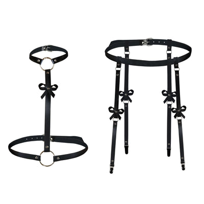 Main image for product index 4: Кожаный набор из портупеи и гартеров Art of Sex - Venecia