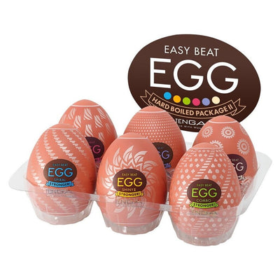 Main image for product index 1: Набір мастурбаторів-яєць Tenga Egg Hard Boilded II Pack (6 яєць)
