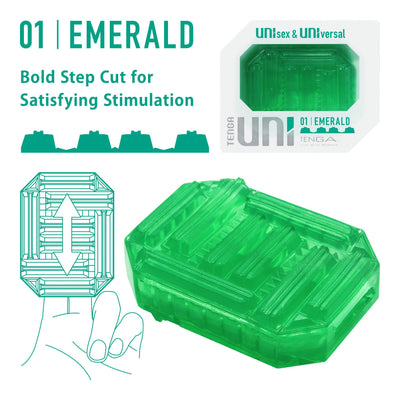 Унісекс-стимулятор Tenga UNI Emerald - фото 2