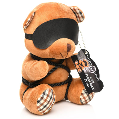 Плюшевый медвежонок ROPE Teddy Bear БДСМ в кожаной маске и обвязке, 22x16x12 см - фото 2