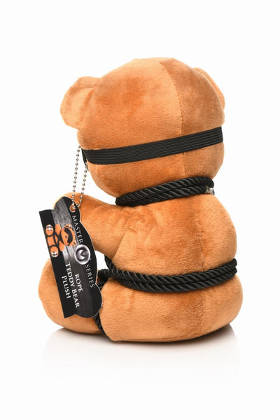 Плюшевый медвежонок ROPE Teddy Bear БДСМ в кожаной маске и обвязке, 22x16x12 см - фото 3