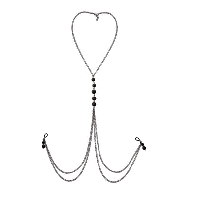 Main image for product index 1: Украшение на грудь с натуральными камнями Art of Sex - Nipple clamps Lava