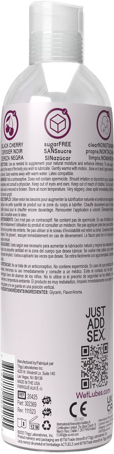 Main image for product index 3: Зігрівальний лубрикант на водній основі Wet Warming Black Cherry 4 in 1