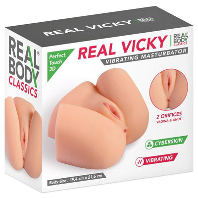 Мастурбатор-півторс з вібрацією Real Body Real Vicky - фото 3