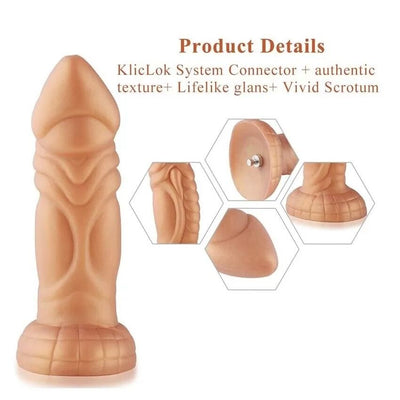 Main image for product index 3: Фаллоимитатор-насадка, дилдо для секс-машин Hismith Slightly Curved Silicone Dildo Monster Series