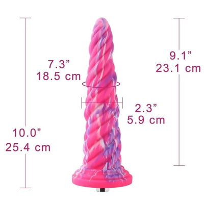 Main image for product index 2: Фаллоимитатор-насадка, дилдо для секс-машин Hismith Awl Shape Silicone Dildo Monster Series