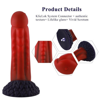 Main image for product index 5: Фаллоимитатор-насадка, дилдо для секс-машин Hismith Curved Silicone Dildo Monster Series