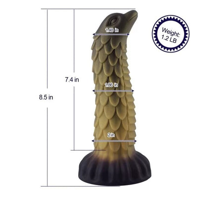 Main image for product index 2: Фаллоимитатор-насадка, дилдо для секс-машин Hismith 8.5" Squama Beast Silicone Dildo Monster Series