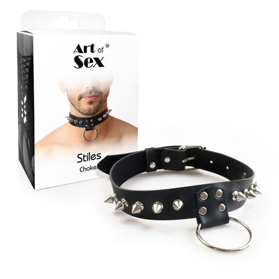 Main image for product index 4: Чоловічий чокер з шипами Art of Sex - Stiles Leather and Spikes