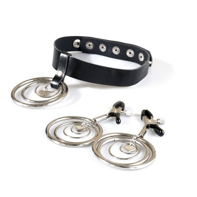 Main image for product index 1: Набір чокер + затискачі Art of Sex - Choker and Nipple clamps Triada