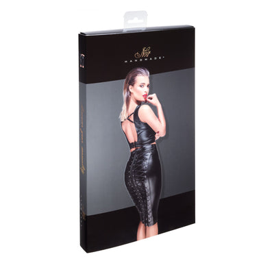 Юбка-карандаш со шнуровкой Noir Handmade F152 Powerwetlook pencil skirt - фото 23