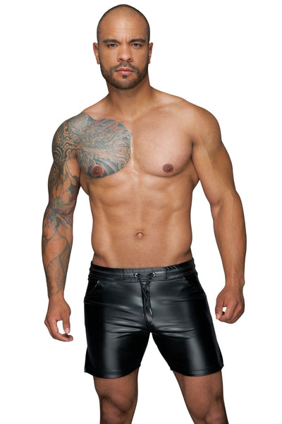 Мужские шорты с мокрым эффектом Noir Handmade H061 Powerwetlook shorts - фото 11