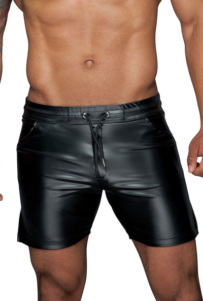 Мужские шорты с мокрым эффектом Noir Handmade H061 Powerwetlook shorts - фото 27