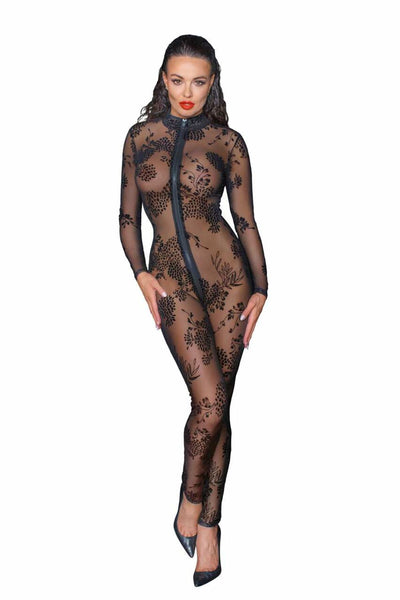 Сетчатый бодистокинг Noir Handmade F237 Long tulle overall - фото 28