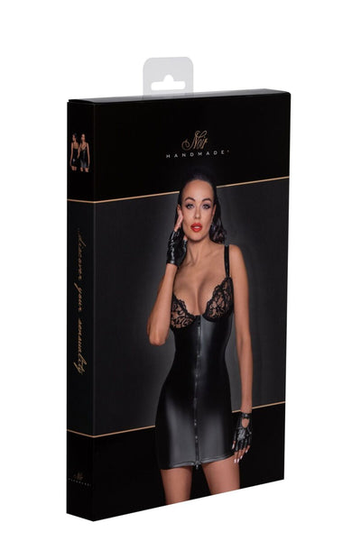 Платье с мокрым эффектом Noir Handmade F254 Powerwetlook mini-dress - фото 57