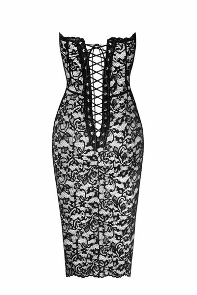 Платье Noir Handmade F301 Catalyst lace up midi dress - фото 14