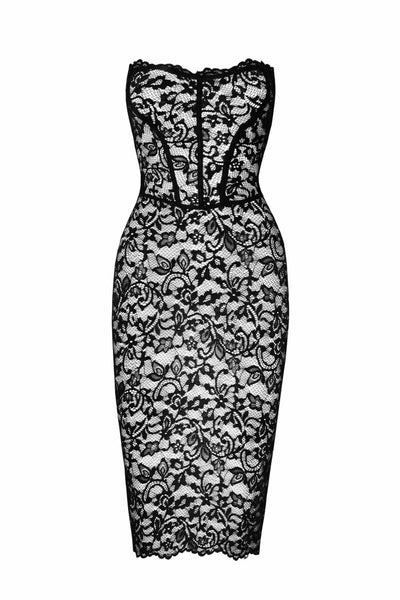 Платье Noir Handmade F301 Catalyst lace up midi dress - фото 29
