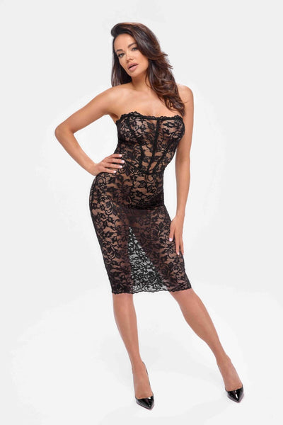 Платье Noir Handmade F301 Catalyst lace up midi dress - фото 43