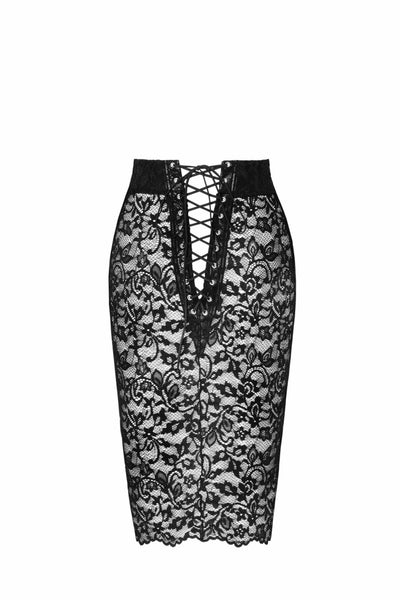Юбка Noir Handmade F302 Ambivalence lace up midi skirt - фото 25