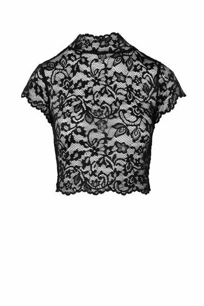 Топ Noir Handmade F303 Essence lace top with high collar - фото 32