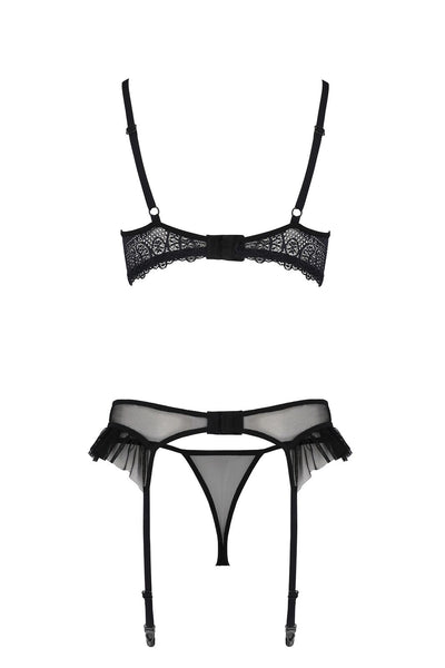 Main image for product index 4: Комплект Passion KERRIA SET WITH OPEN BRA black