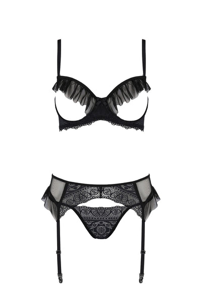 Main image for product index 17: Комплект Passion KERRIA SET WITH OPEN BRA black