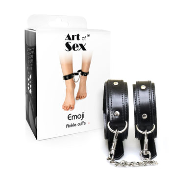 Main image for product index 3: Поножі з екошкіри Art of Sex - Legcuffs Emoji