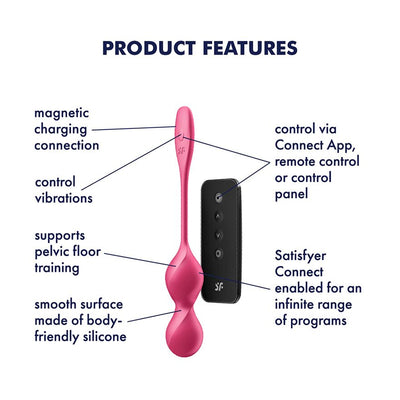 Вагинальные смарт-шарики с вибрацией Satisfyer Love Birds 2 Connect App - фото 3
