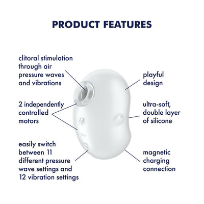Вакуумний кліторальний стимулятор з вібрацією Satisfyer Cutie Ghost - фото 3