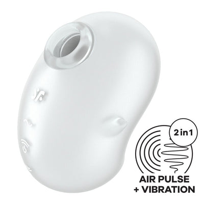 Вакуумний кліторальний стимулятор з вібрацією Satisfyer Cutie Ghost - фото 1