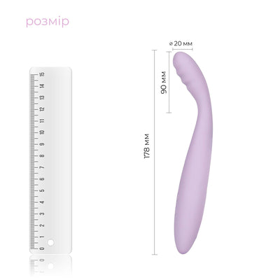 Main image for product index 3: Тонкий смарт-вібратор точки G Svakom Cici 2 Lilac, підігрів до 38 °C