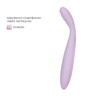 Main image for product index 2: Тонкий смарт-вібратор точки G Svakom Cici 2 Lilac, підігрів до 38 °C