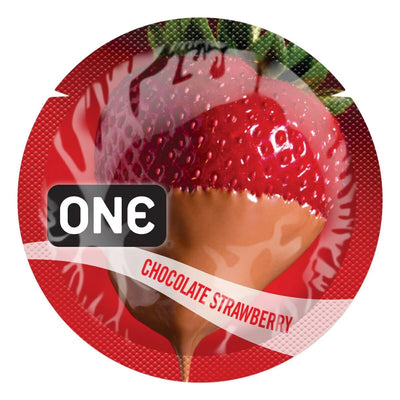 Main image for product index 1: Ароматизований презерватив ONE FlavorWaves Chocolate Strawberry