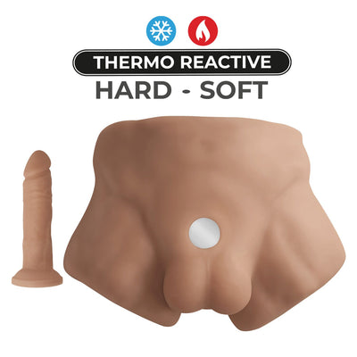 Main image for product index 4: Півторс з фалоімітатором на присосці SilexD Apollo Male Torso Caramel