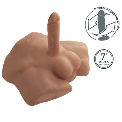 Main image for product index 5: Півторс з фалоімітатором на присосці SilexD Apollo Male Torso Caramel