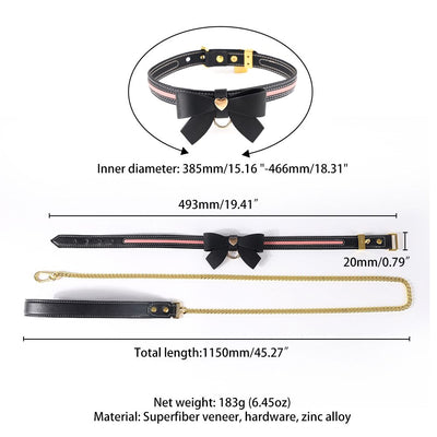 Main image for product index 16: Повідець LOCKINK SEVANDA Love Heart Butterfly Leather Collar Set