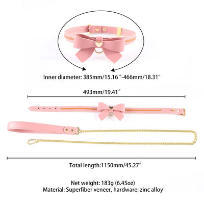 Main image for product index 6: Повідець LOCKINK SEVANDA Love Heart Butterfly Leather Collar Set