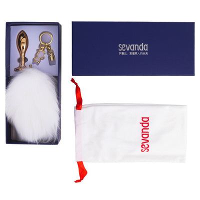 Main image for product index 8: Металлическая анальная пробка Кроличий хвост LOCKINK SEVANDA Bunny-Tail Anal Rose-shape Plug