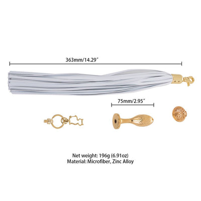 Main image for product index 6: Металева анальна пробка Хвіст поні LOCKINK SEVANDA Pony-Tail Anal Pear-shape Plug