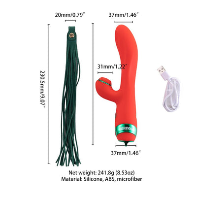 Вібратор-кролик з пульсацією та флогером LOCKINK SEVANDA Whip Vibrating Massage Wand - фото 16