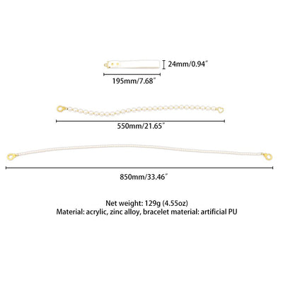 Main image for product index 8: Перлинний нашийник з повідцем та наручниками LOCKINK Pearl Bondage & Restraint Set