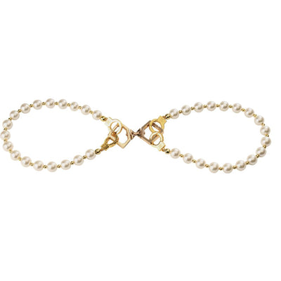 Main image for product index 4: Перлинний нашийник з повідцем та наручниками LOCKINK Pearl Bondage & Restraint Set