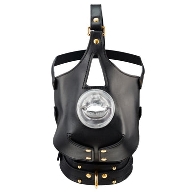 Main image for product index 1: Маска-сбруя для орального секса с поводком LOCKINK SEVANDA Blowjob Head Muzzle with Leash