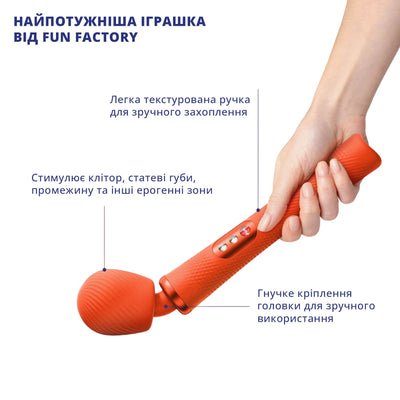 Вибромассажер Fun Factory VIM Vibrating Wand, супермощный и легкий - фото 13