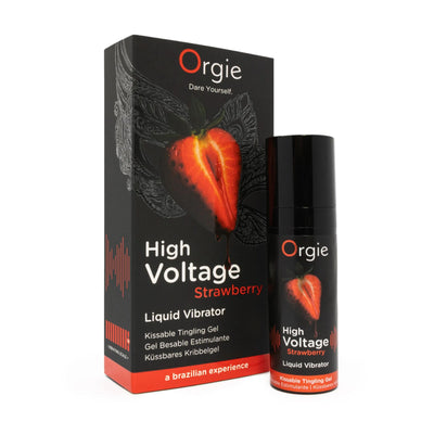 Рідкий вібратор Orgie High Voltage - Strawberry - фото 1