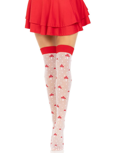 Main image for product index 5: Панчохи Leg Avenue Polka Dot Mushroom Thigh Highs